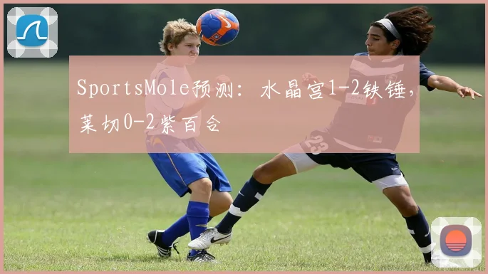 SportsMole预测：水晶宫1-2铁锤，莱切0-2紫百合