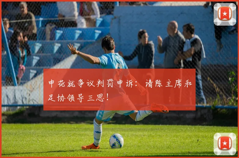 申花就争议判罚申诉：请陈主席和足协领导三思！