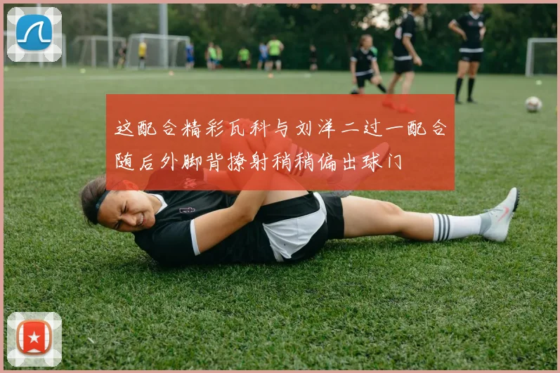 这配合精彩瓦科与刘洋二过一配合随后外脚背撩射稍稍偏出球门