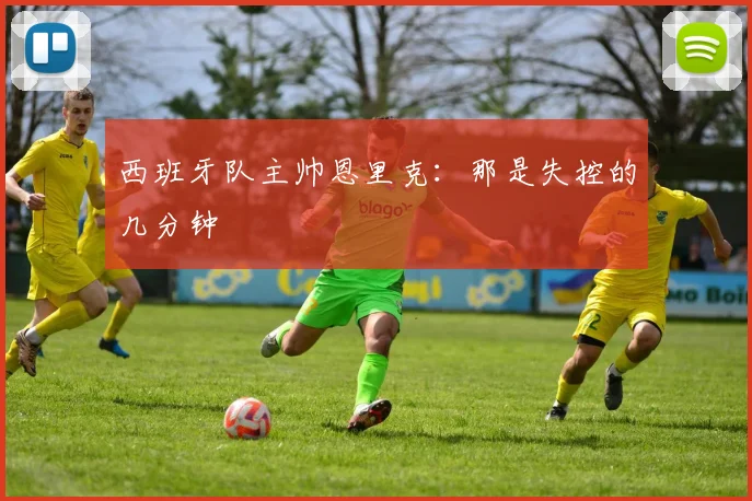 西班牙队主帅恩里克：那是失控的几分钟