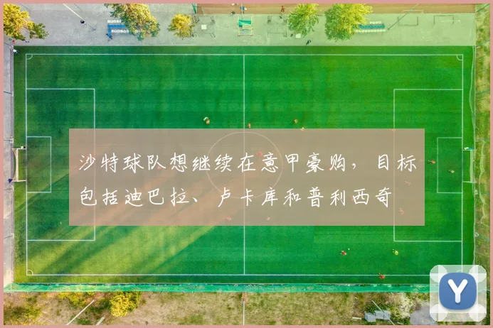 沙特球队想继续在意甲豪购，目标包括迪巴拉、卢卡库和普利西奇